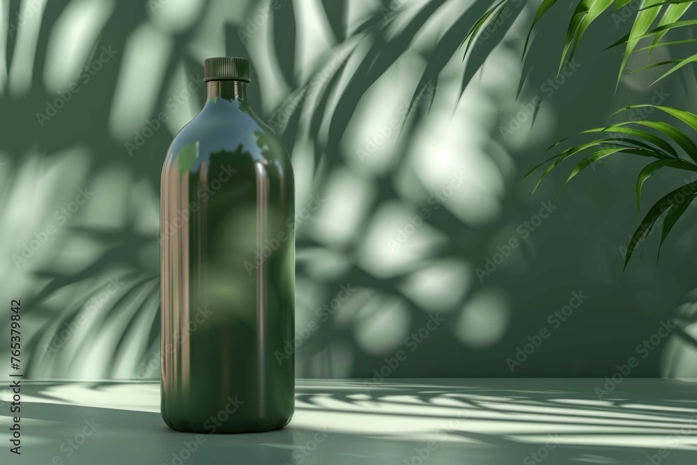 Plastic water bottle flask mockup Plastic water bottle flask mockup