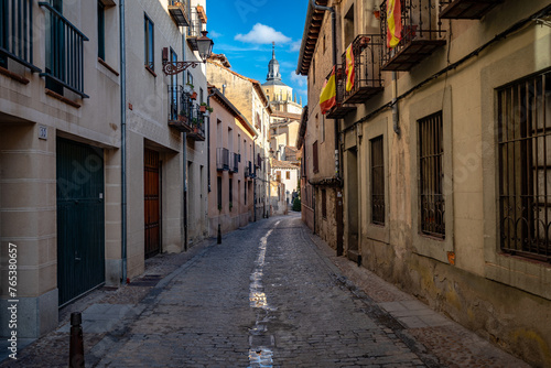 Medieval city streets in Segovia  Spain