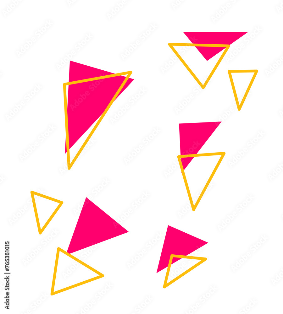 set of arrows traingle pattern pink color