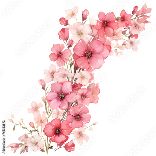 flower watercolor banner  Gypsophila  isolated on white background  Rustic romantic style  Floral design frame  Can be used for cards  wedding invitations.