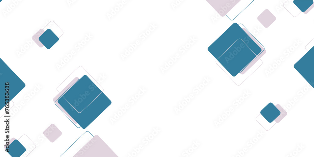 White background with abstract blue gray square decoration. Vector illustration for modern presentation background, brochure design, business card background, website slider, landing page.
