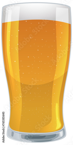 Vector illustration of a full pint of beer