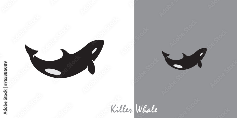 Obraz premium Killer Whale Logo, Wild Ocean Orca