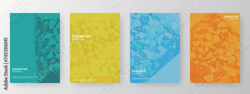 抽象的な模様のブックカバーデザインセット