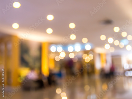 Image blurred of hotel lobby background