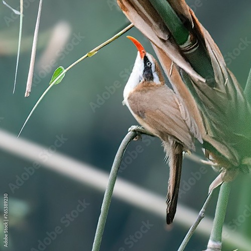 The Red-billed Scimitar-Babbler is a species of bird in the family Timaliidae. It is found in Northeast India, Southeast Asia and adjacent parts of southern China. photo