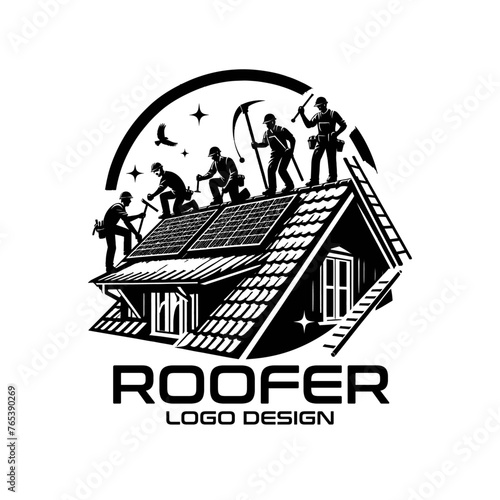 Roofer Vector Logo Design