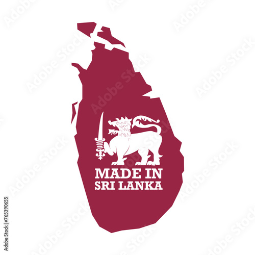 Made in Sri Lanka Icon Made in SL. Packaging symbols.  