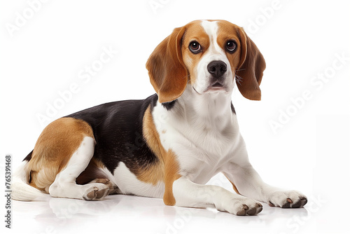 beagle puppy isolated on white © Iqra