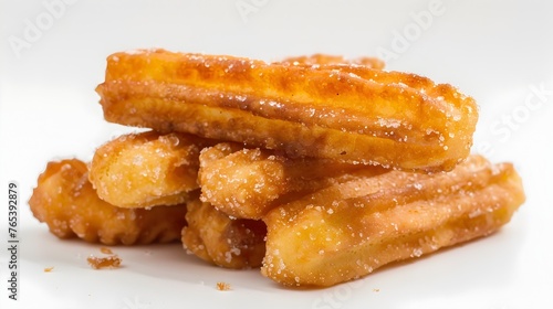 Delectable Spanish Churros Dusted with Cinnamon Sugar,a Delightful Deep-Fried Pastry Treat