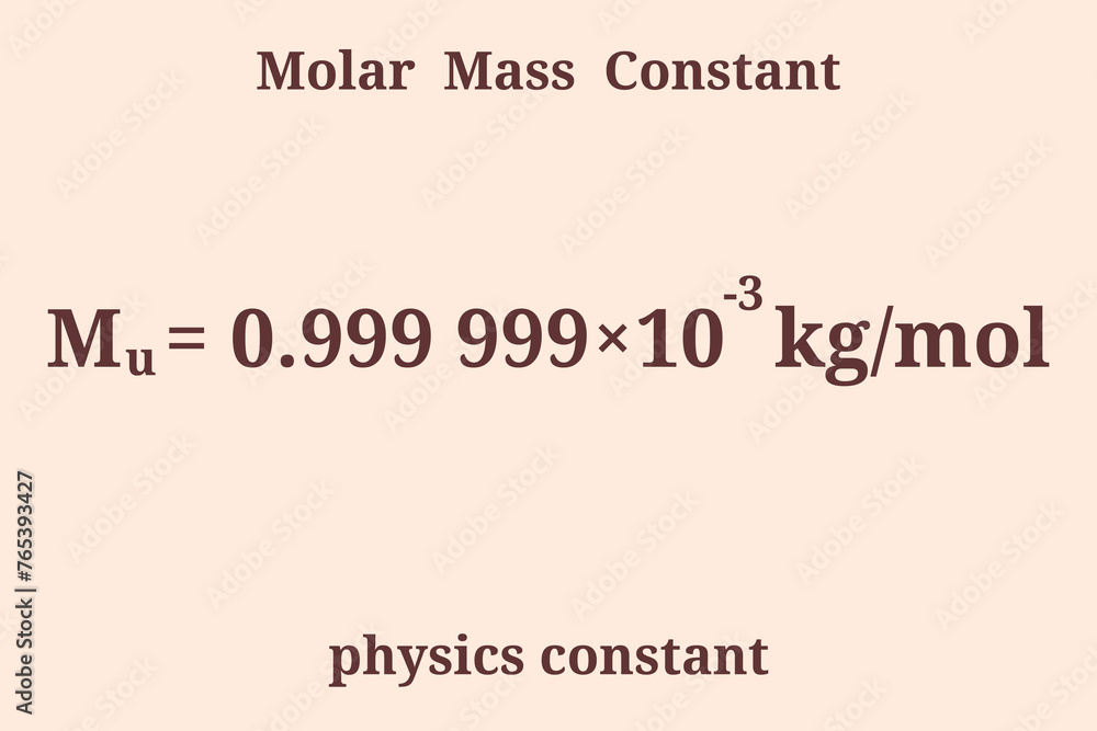 Molar Mass Constant. Physics constant. Education. Science. Vector illustration.