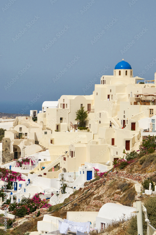Fototapeta premium santorini island oia city greece summer tourist resort