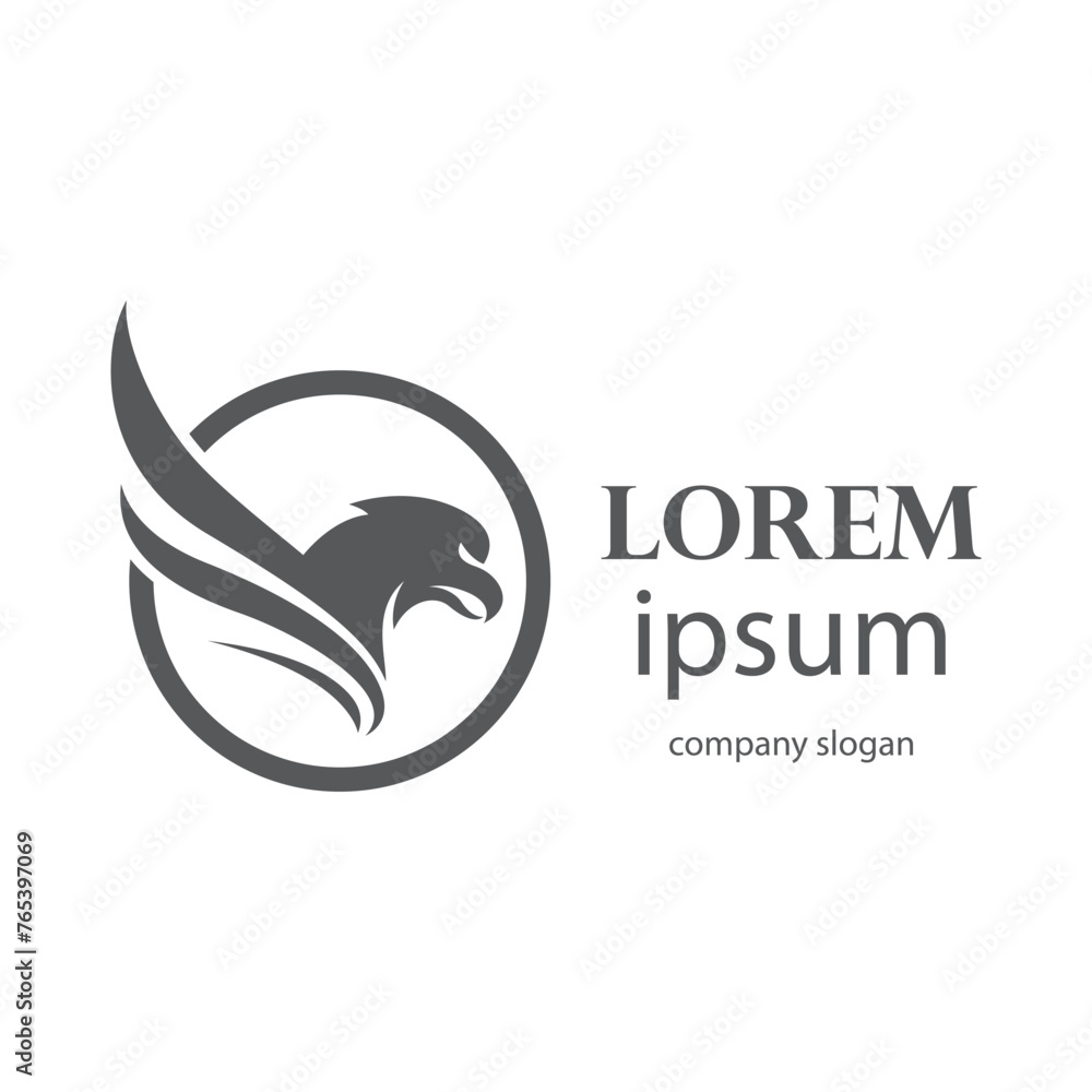 Obraz premium Simple and elegant eagle head logo design