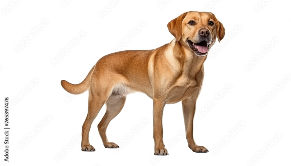 standing dog isolated on transparent background cutout