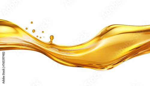 oil wave splash isolated on transparent background cutout