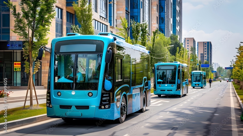 Autonomous Electric Buses Revolutionizing Public Transport in a Smart City