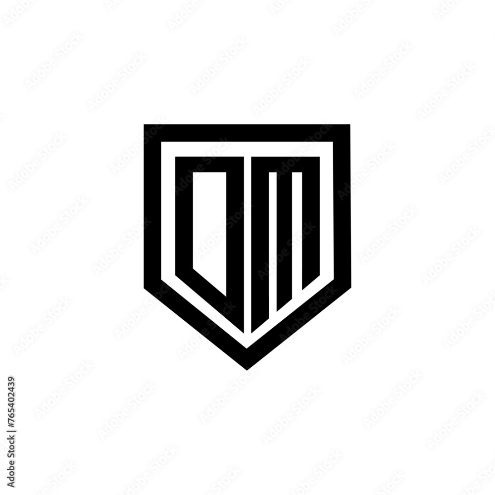 DM letter logo design with white background in illustrator. Vector logo, calligraphy designs for logo, Poster, Invitation, etc