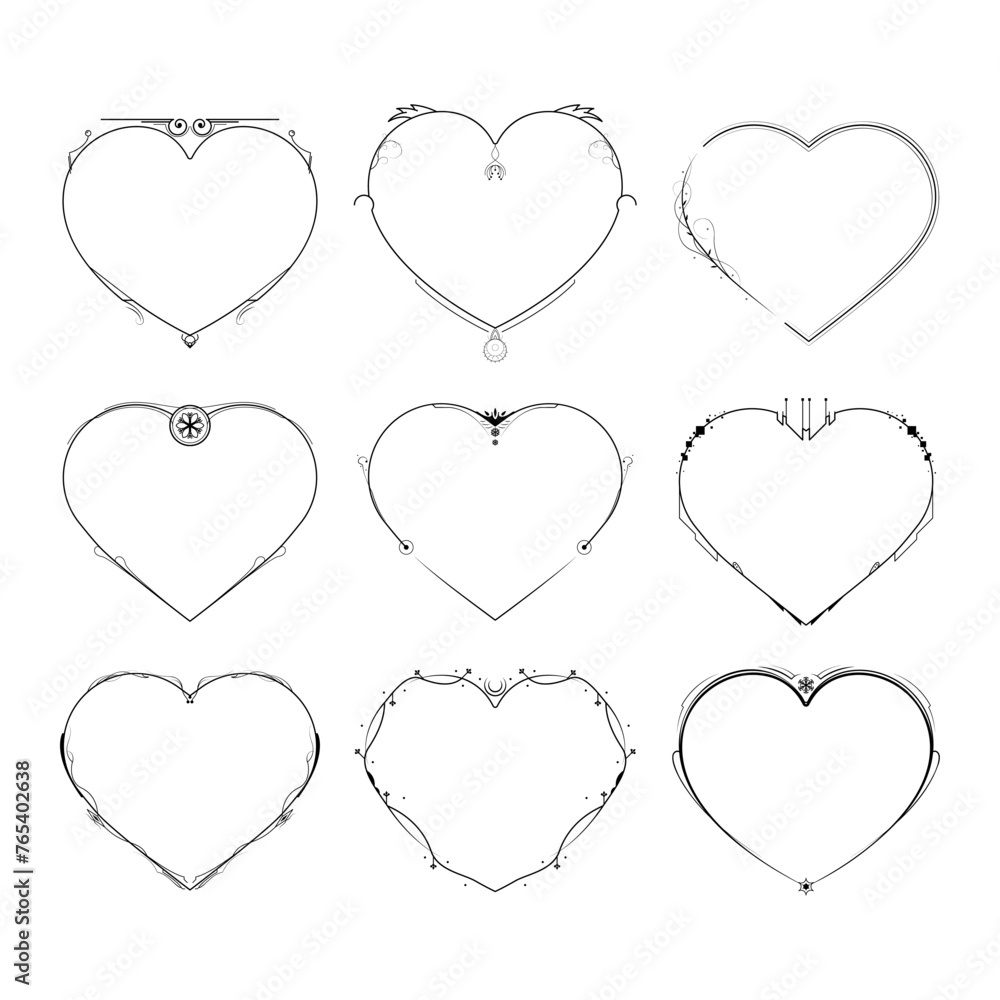 Set Abstract Collection Hand Drawn Frame Heart With Plants Doodle 14 February Holiday Concept Vector Design Outline Style On White Background Isolated Letter, Message, Mail, Cards, Posters Set Abstract Collection Hand Drawn Frame Heart With Plants Doodle 14 February Holiday Concept Vector Design Outline Style On White Background Isolated Letter, Message, Mail, Cards, Posters