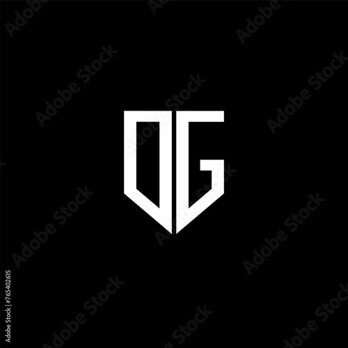 DG letter logo design with black background in illustrator. Vector logo, calligraphy designs for logo, Poster, Invitation, etc.