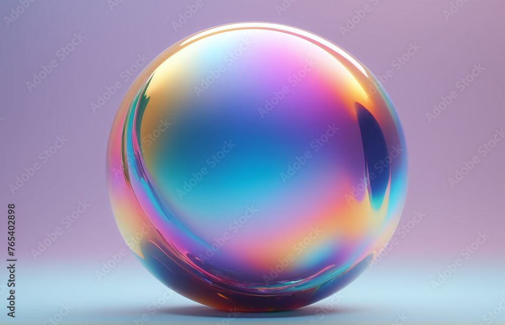 Abstract iridescent shape, colorful bubble, 3d render Abstract iridescent shape, colorful bubble, 3d render
