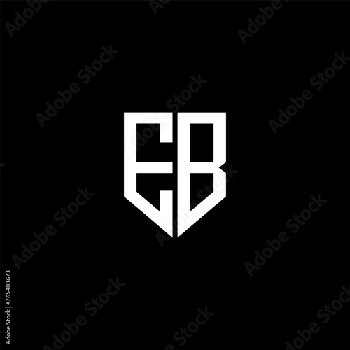 EB letter logo design with black background in illustrator. Vector logo, calligraphy designs for logo, Poster, Invitation, etc.
