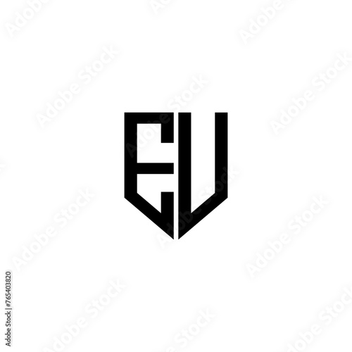 EU letter logo design with white background in illustrator. Vector logo, calligraphy designs for logo, Poster, Invitation, etc.