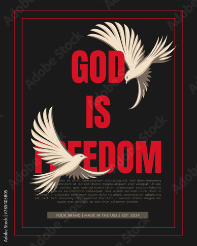 Motivational quotes god streetwear t-shirt design
