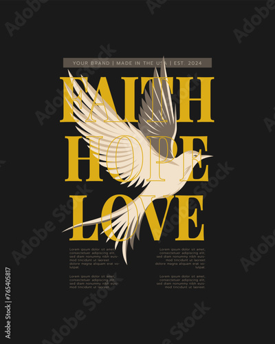 Faith streetwear typography t shirt and apparel design for print