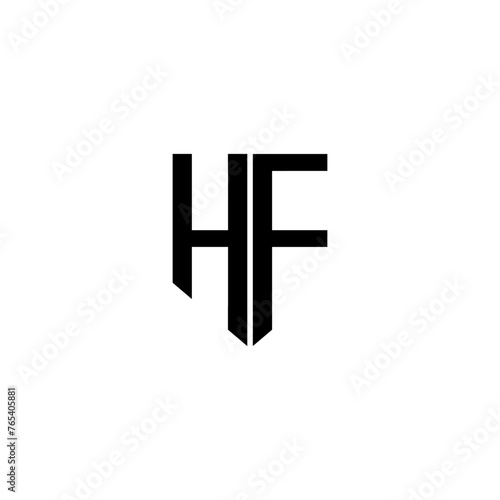 HF letter logo design with white background in illustrator. Vector logo, calligraphy designs for logo, Poster, Invitation, etc.