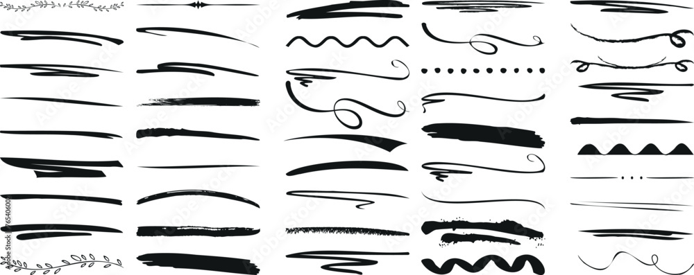 underline vector set