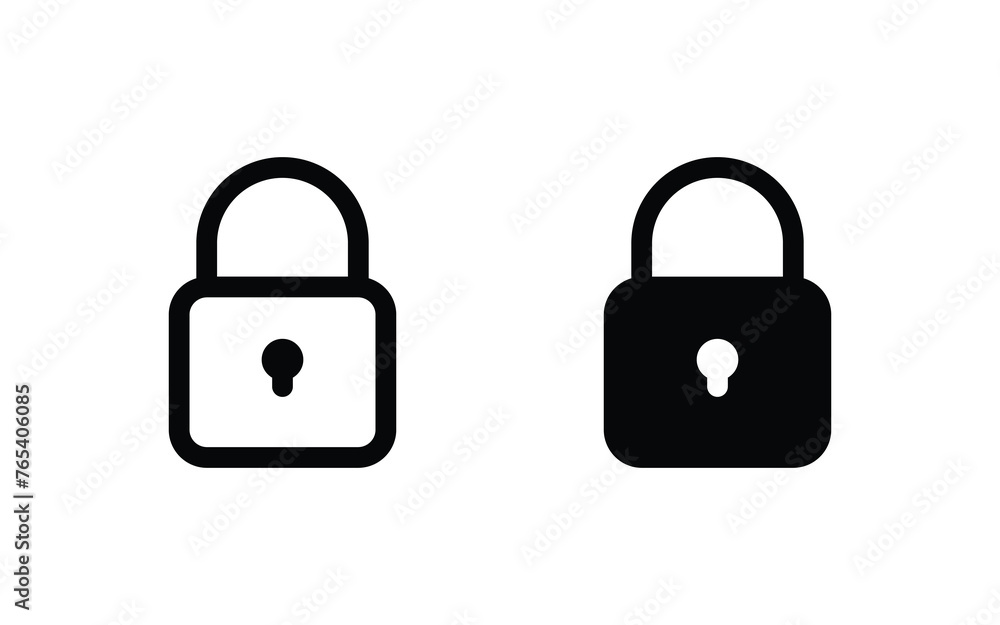 Lock icon set vector for web and mobile apps Lock icon set vector for web and mobile apps