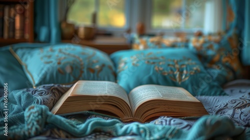 Open Book on Bed