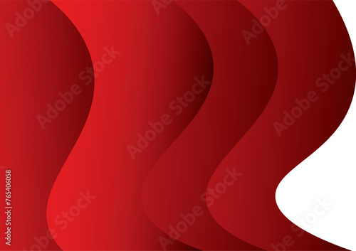 Abstract red wavy background. Abstract background of curved surfaces and halftone.