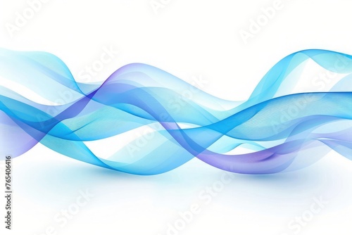 Abstract wavy stripes on a white background isolated. Wave line art, Curved smooth design. 