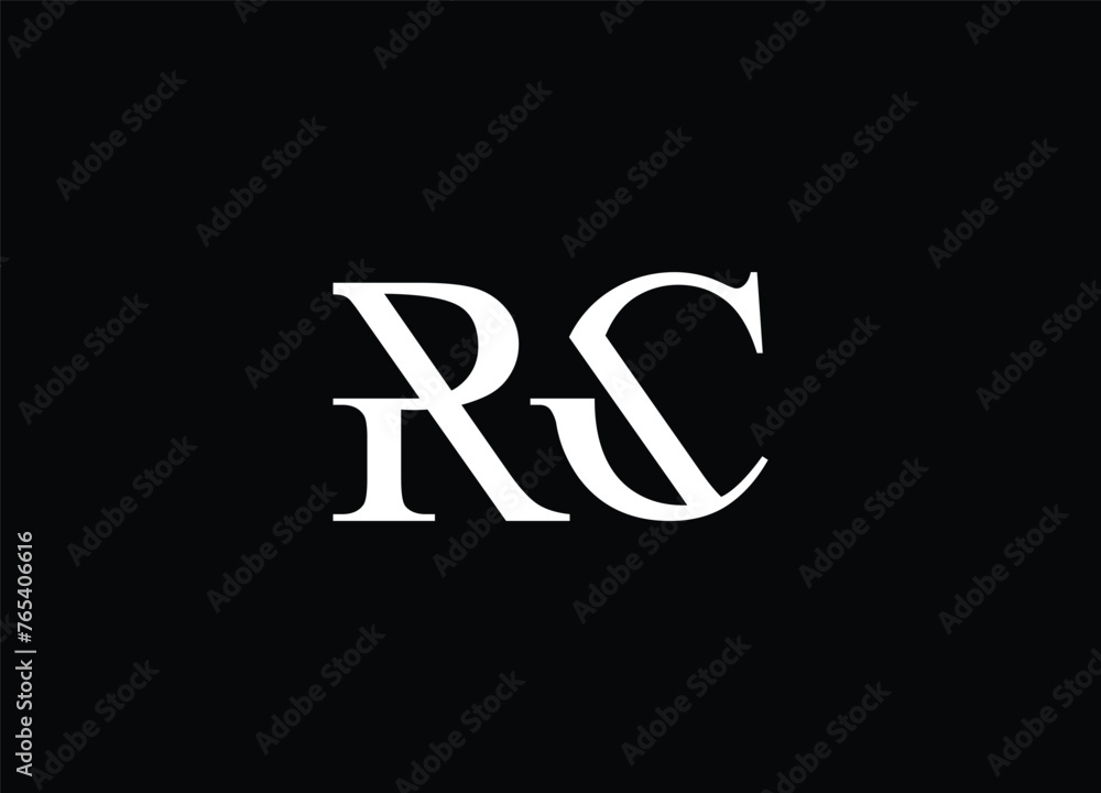 RC Letter Logo Design in Black Colors. Creative Modern Letters Vector Icon Logo RC Letter Logo Design in Black Colors. Creative Modern Letters Vector Icon Logo