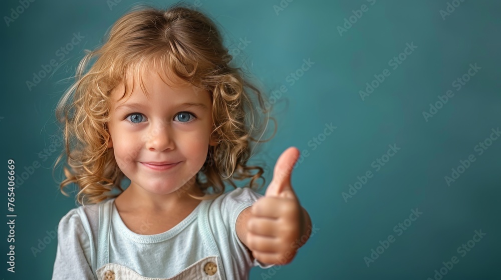 Little Girl Giving Thumbs Up Little Girl Giving Thumbs Up