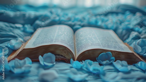 Open Book on Bed