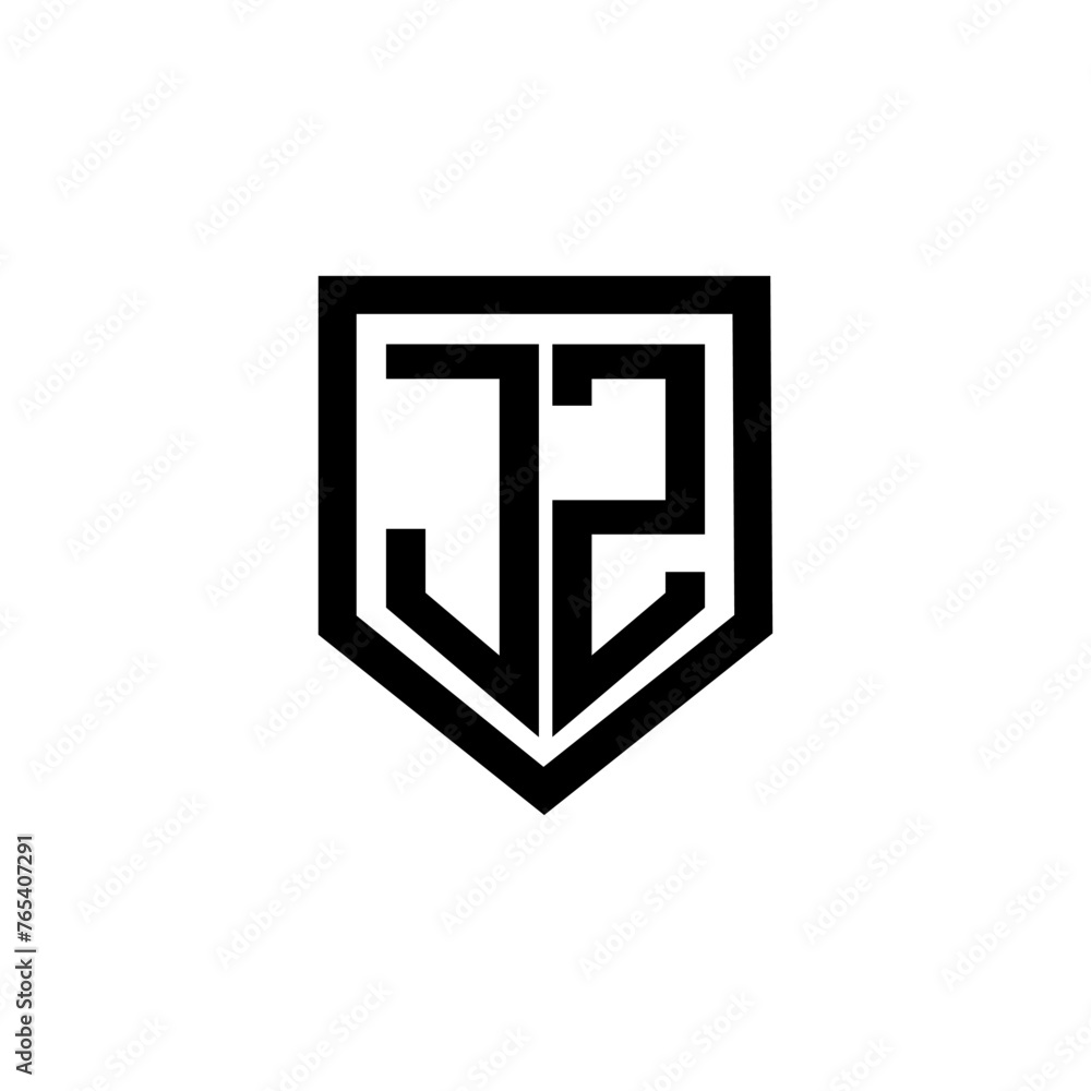 JZ letter logo design with white background in illustrator. Vector logo, calligraphy designs for logo, Poster, Invitation, etc.