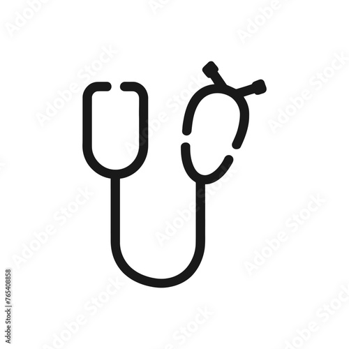 silhouette of Stethoscope vector
