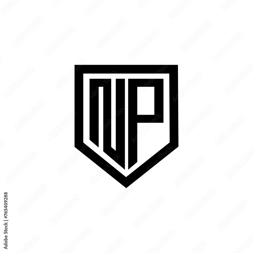 NP letter logo design with white background in illustrator. Vector logo, calligraphy designs for logo, Poster, Invitation, etc.