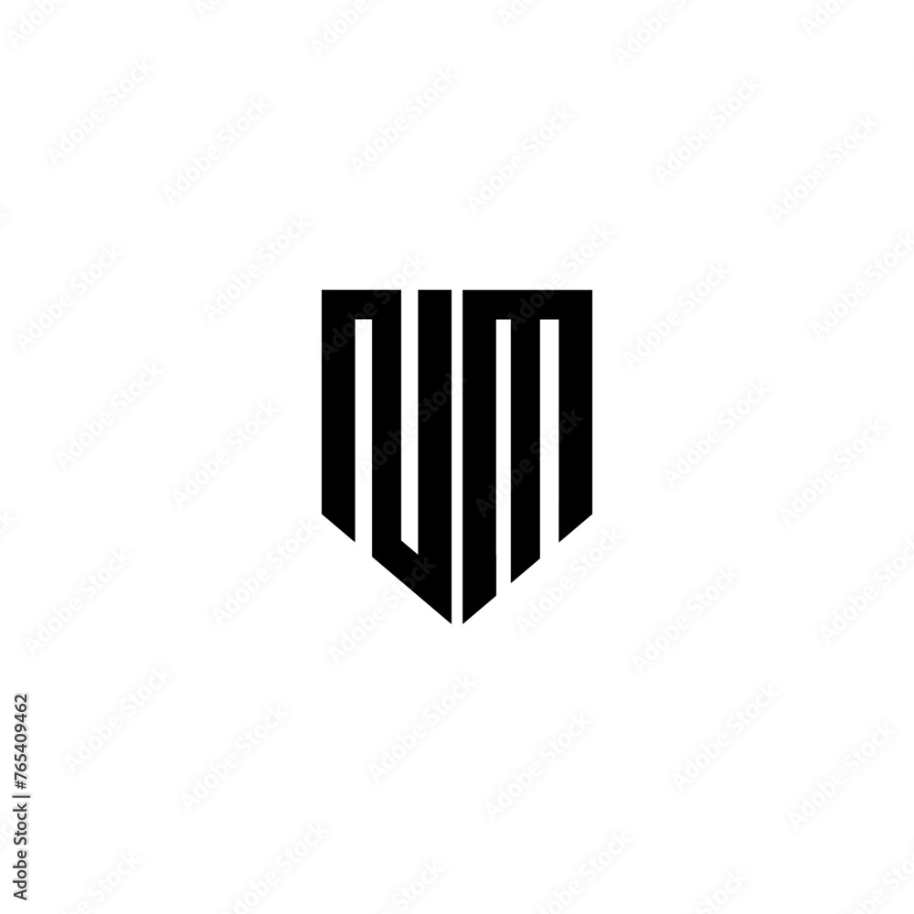 NM letter logo design with white background in illustrator. Vector logo, calligraphy designs for logo, Poster, Invitation, etc.