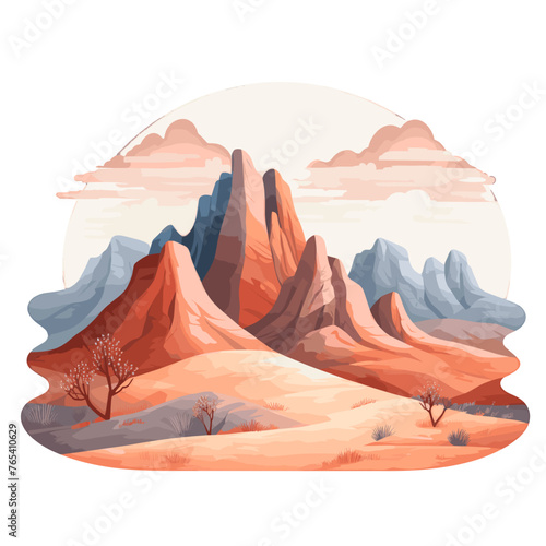 felsige Wüstenlandschaft vektor Illustration 