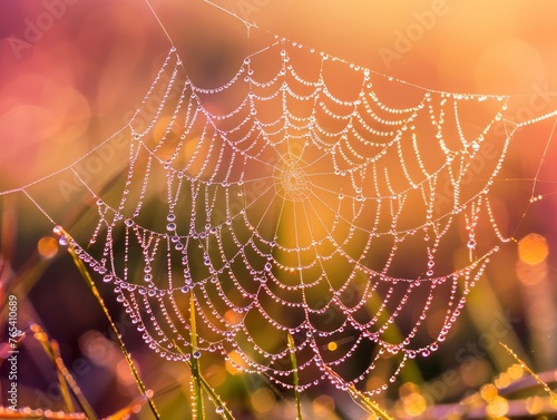 Morning Dew on Spider Web