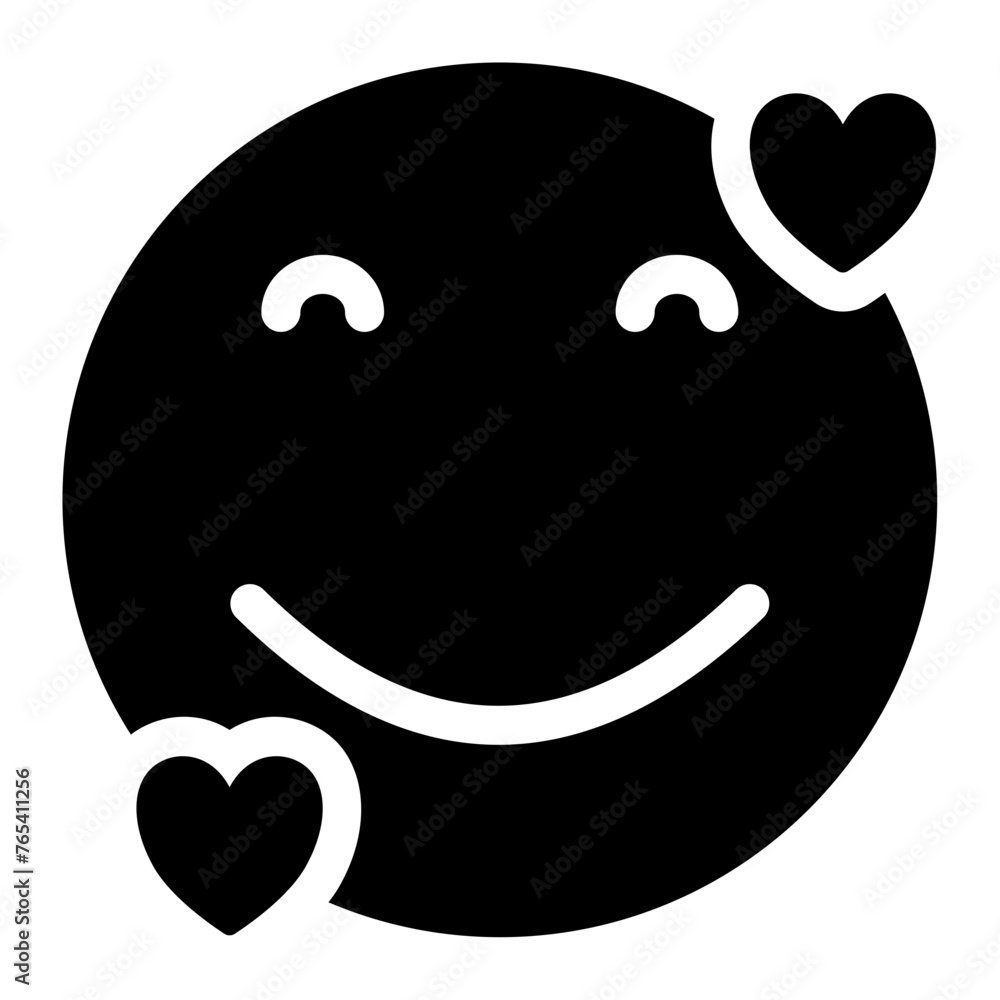 in love face emoji icon in love face emoji icon