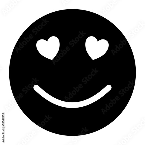 in love face emoji icon