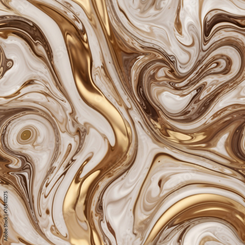 Swirled Espresso Delight: Abstract Coffee-Inspired Art