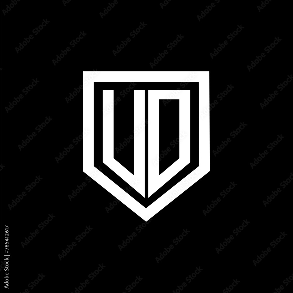 UO letter logo design with black background in illustrator. Vector logo, calligraphy designs for logo, Poster, Invitation, etc.