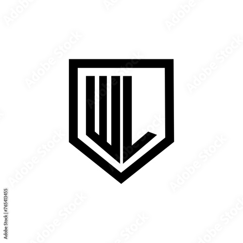 WL letter logo design with white background in illustrator. Vector logo, calligraphy designs for logo, Poster, Invitation, etc.