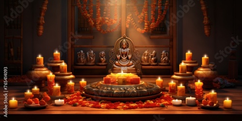 traditional Diwali puja