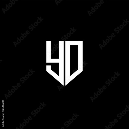YD letter logo design with black background in illustrator, cube logo, vector logo, modern alphabet font overlap style. calligraphy designs for logo, Poster, Invitation, etc.